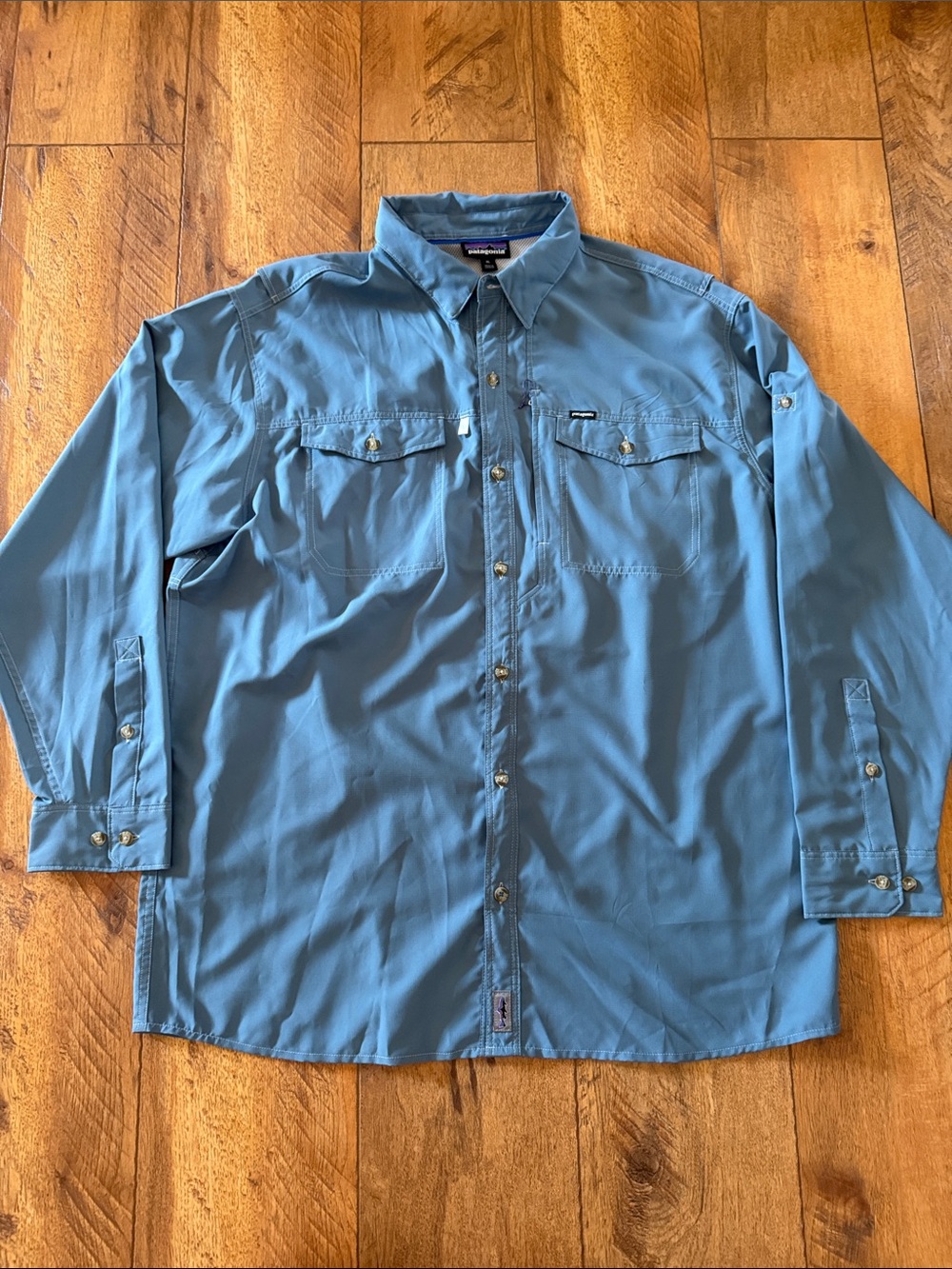 Patagonia Sol Patrol XL Blue Button Down Shirt Men’s